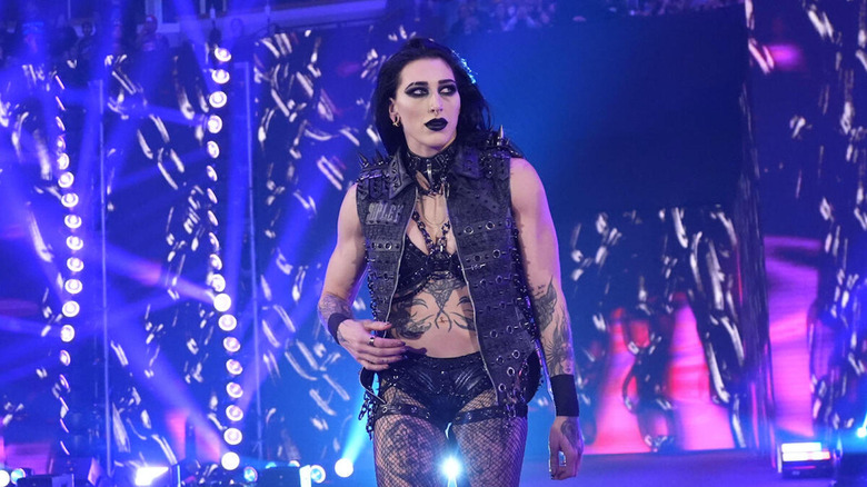 Rhea Ripley walking to the ring