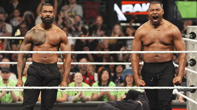 The Street Profits in the ring on "WWE Raw"