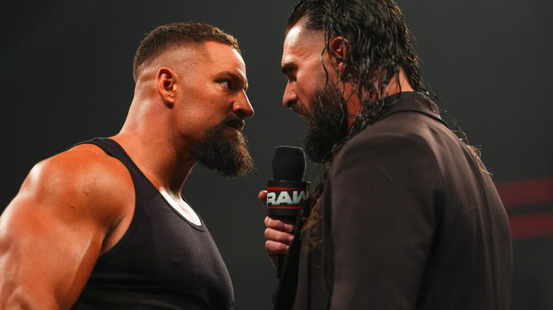Bron Breakker faces off with Seth Rollins on "WWE Raw"