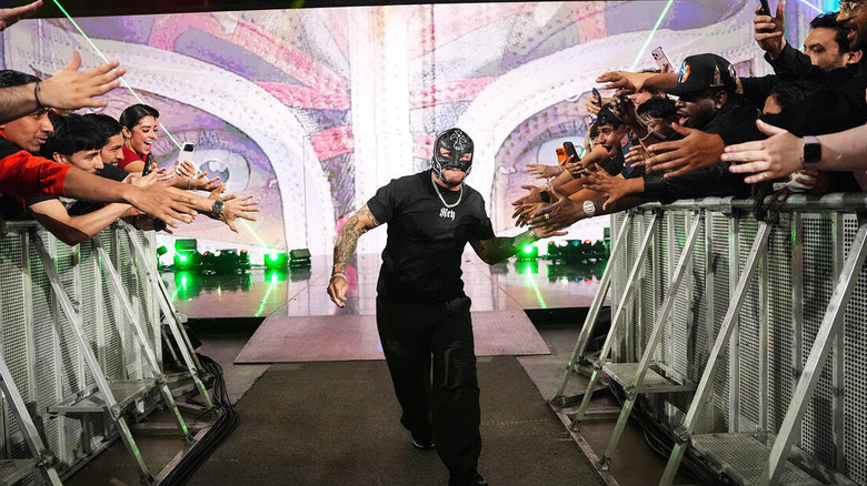 Rey Mysterio comes to the ring on "WWE Raw"