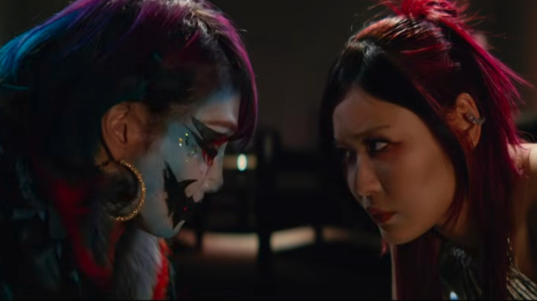 Asuka goes face to face with IYO SKY on "WWE Raw"