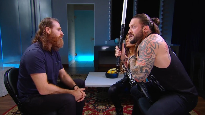 Sami Zayn and Karrion Kross face-to-face