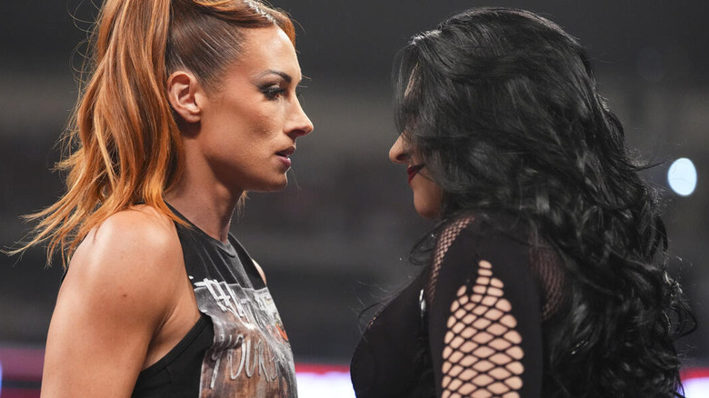 Becky Lynch stares down Stephanie Vaquer on "WWE Raw"