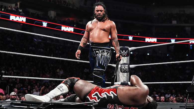 Jacob Fatu stands over a fallen Royce Keys on "WWE Raw"