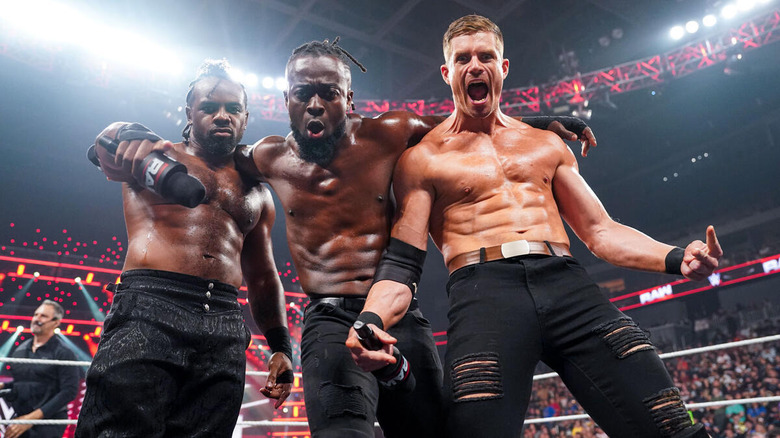 The New Day and Grayson Waller on "WWE Raw"