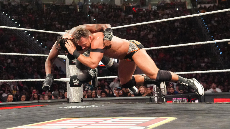 LA Knight his BFT on Kofi Kingston on "WWE Raw"