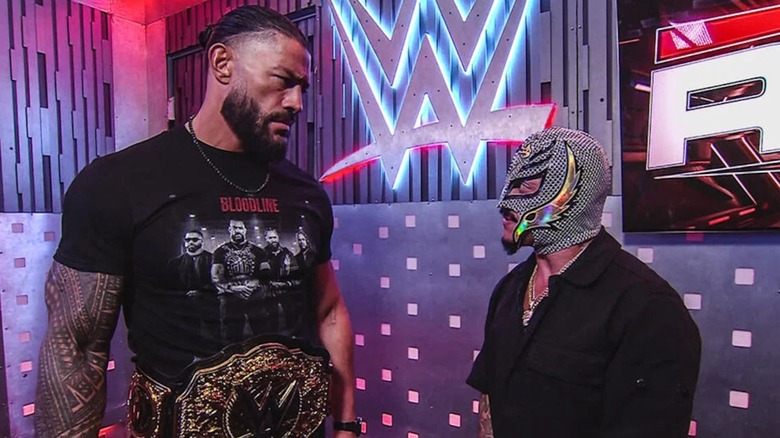 Roman Reigns and Rey Mysterio on WWE Raw