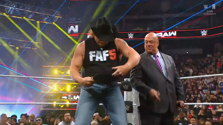 Lesnar signing the contract