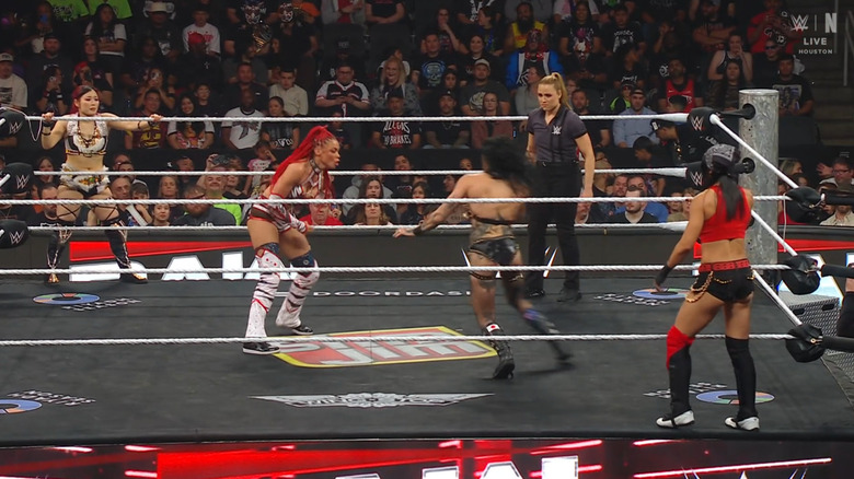 All four women in the ring