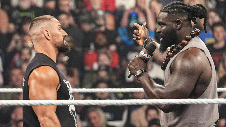 Breakker and Femi in the midst of their verbal confrontation