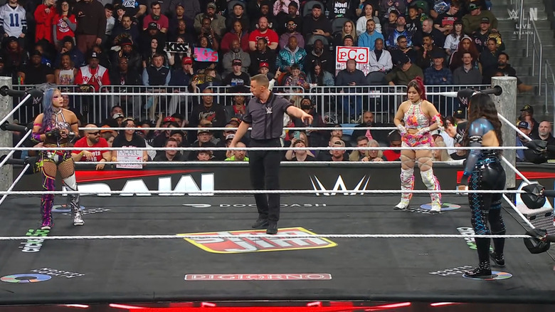All three women in the ring
