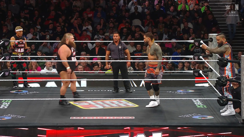 All four women in the ring