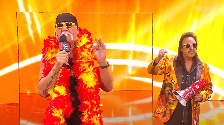 Hart and Hogan in the ring