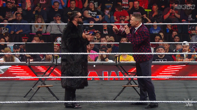 Miz and Rollins in the ring