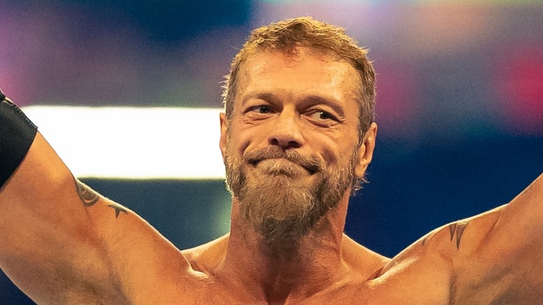 Edge posing in the ring