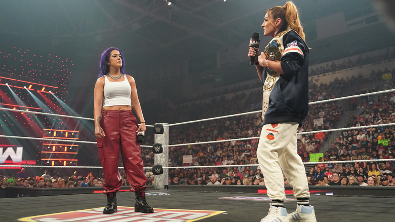 Bayley and Becky in the ring