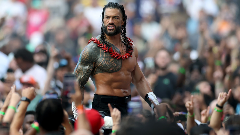 Roman Reigns makes an entrance
