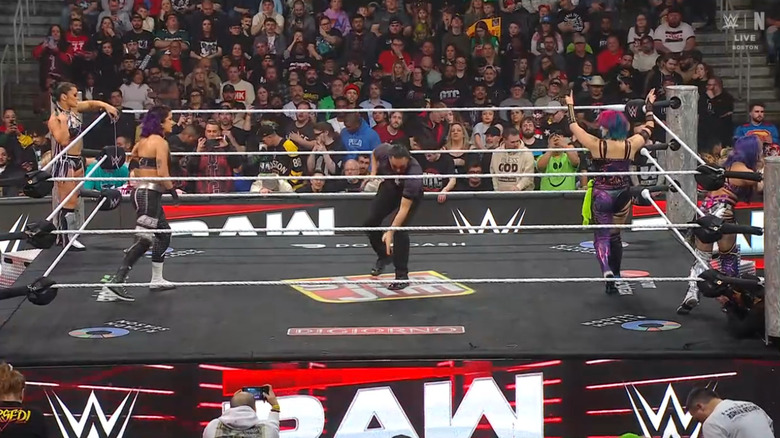 All four women in the ring