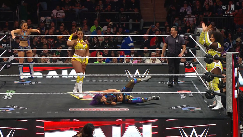 All four women in the ring