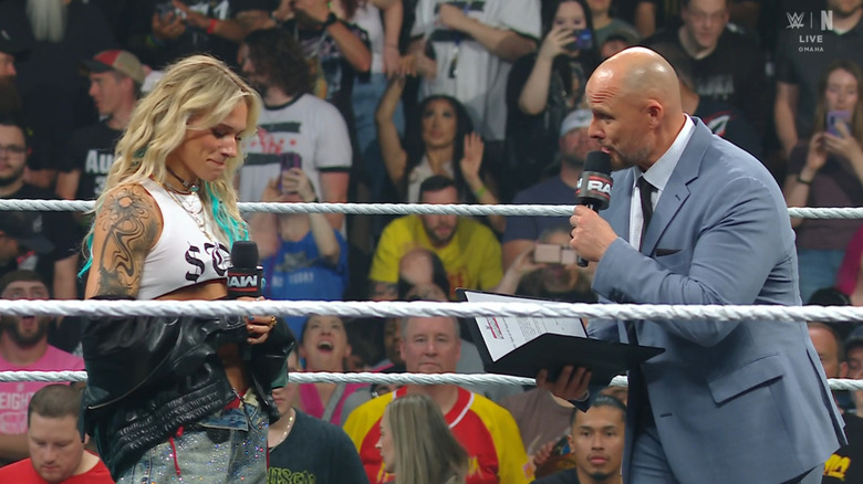 Ruca and Pearce in the ring