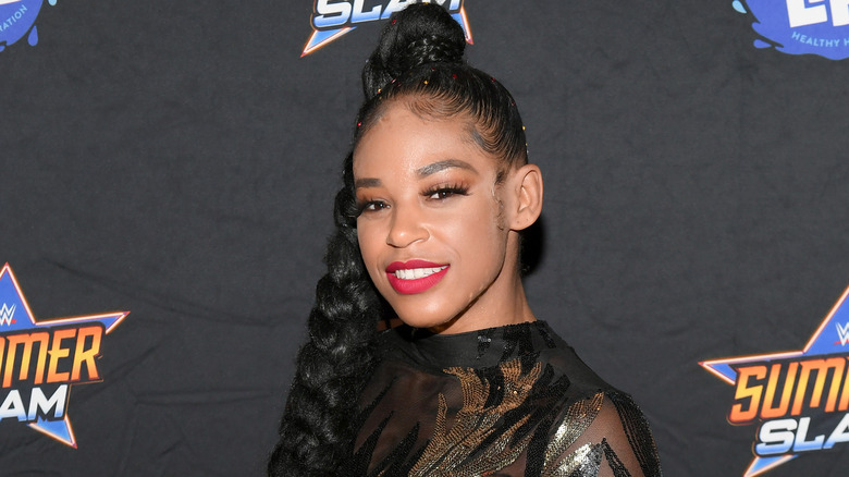 Bianca Belair smiling