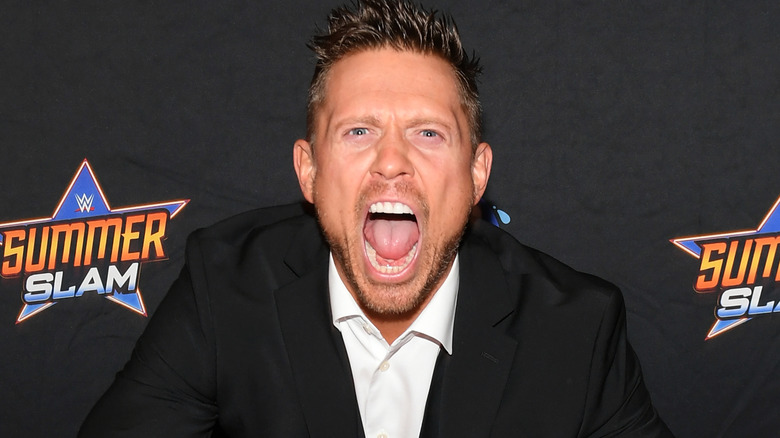 The Miz yelling