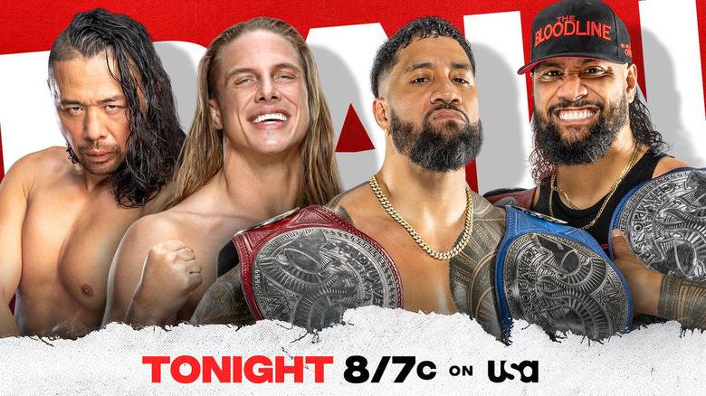 WWE Raw preview image of The Usos - Riddle and Shinsuke Nakamura