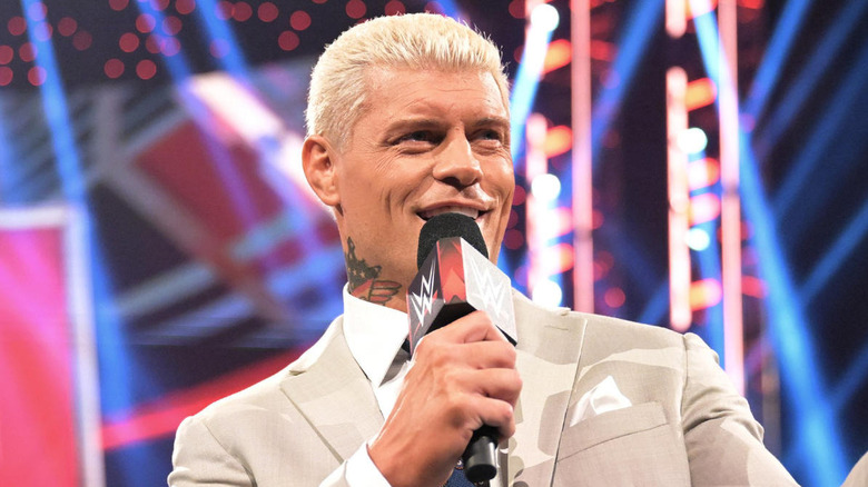 Cody Rhodes during an in-ring segment on "WWE Raw"