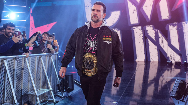 CM Punk makes his way to the ring