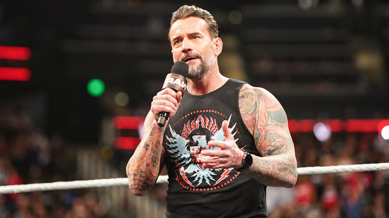 Punk speaking on the microphone