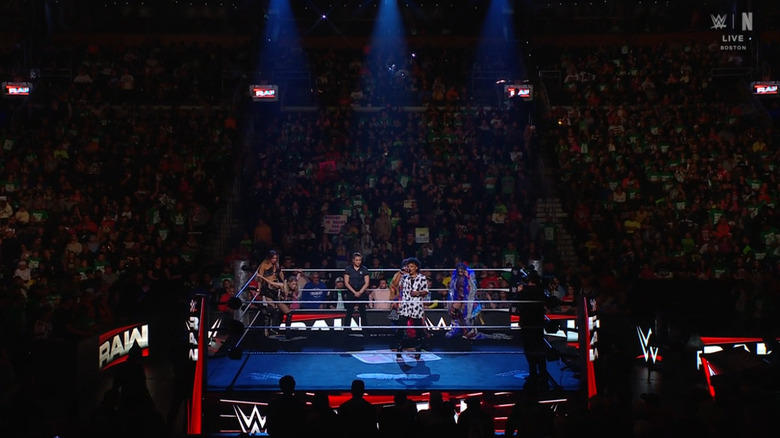 All four competitiors in the ring