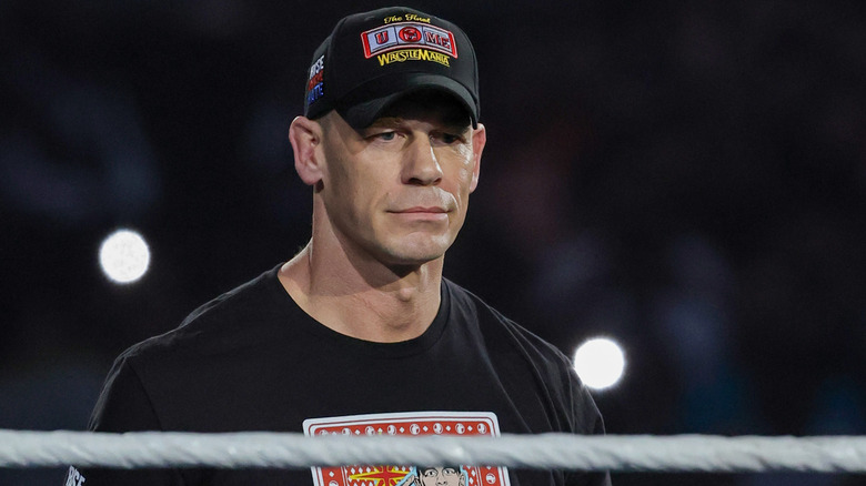 Cena on the ring apron