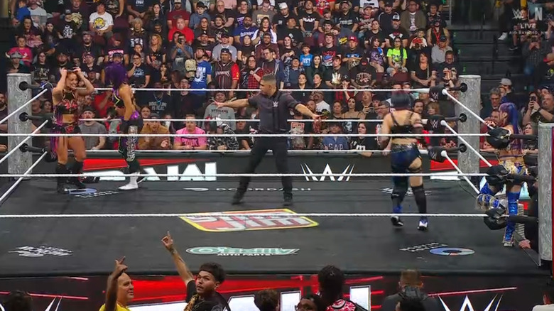 All four women in the ring