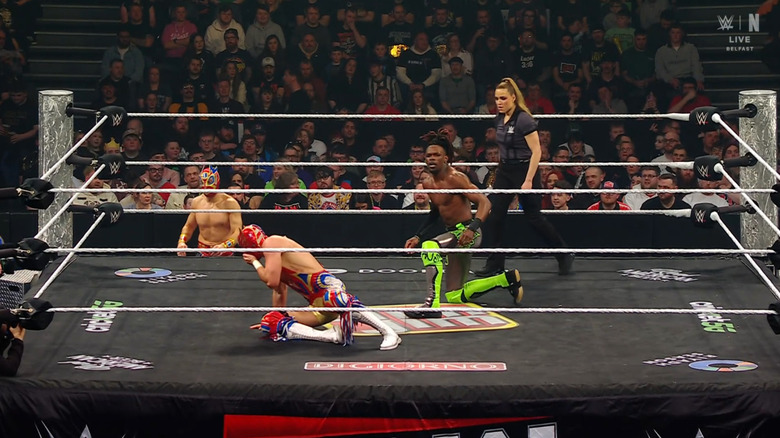 Grande and Evans in the ring