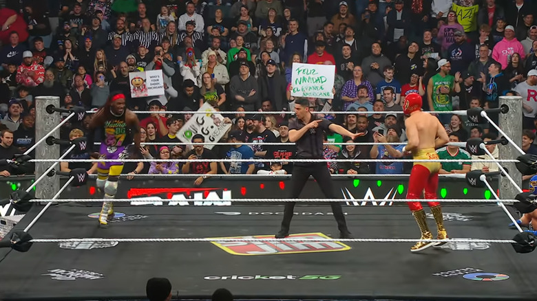 Evans and Rayo staring one another down