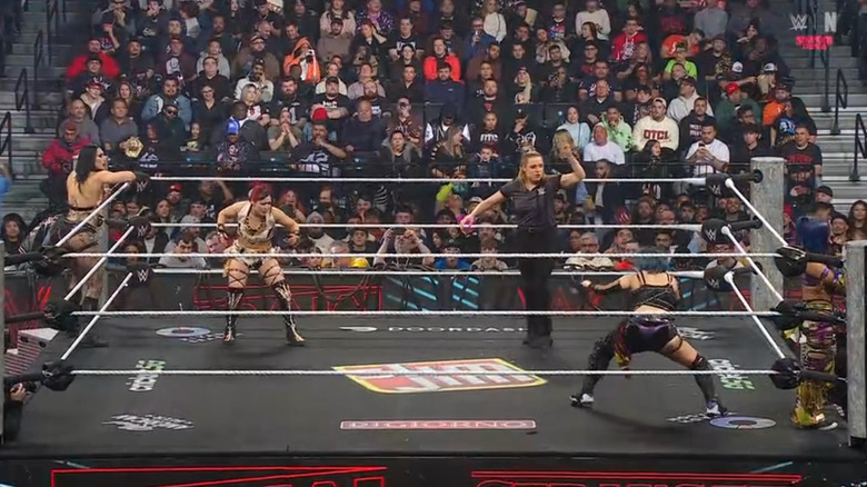 All four women in the ring