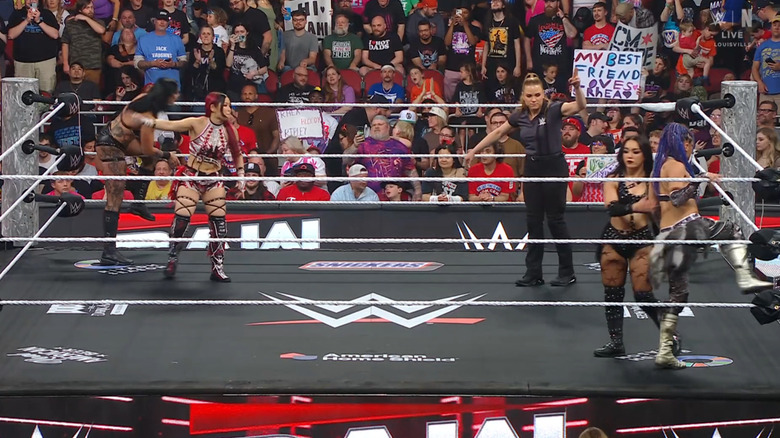 The four women in the ring