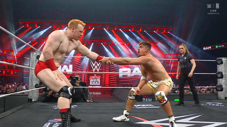Sheamus and Waller brawling in the ring