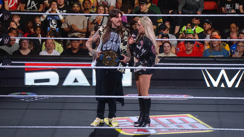 Dominik and Morgan inside the ring