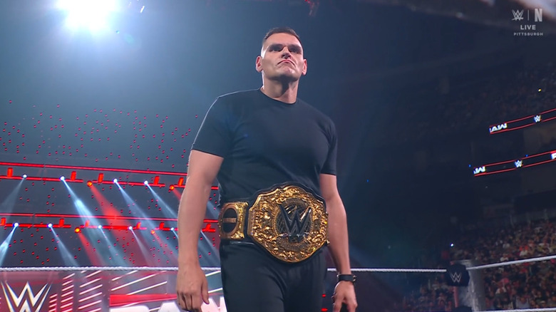 GUNTHER speaking in the ring