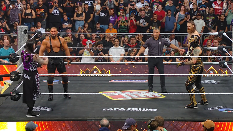 The four men inside the ring