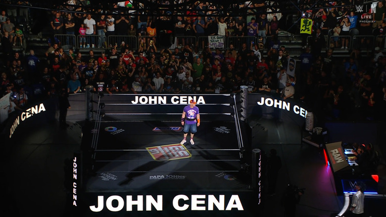 Cena standing in the middle of the ring