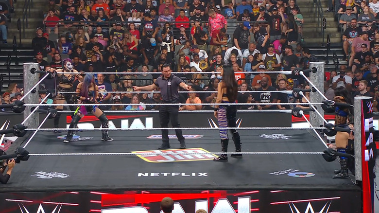All four women in the ring