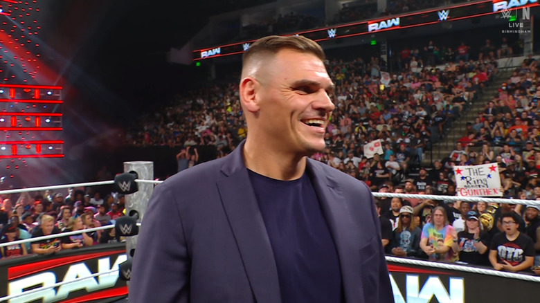 GUNTHER smiling in the ring