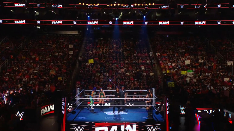 All four women in the ring