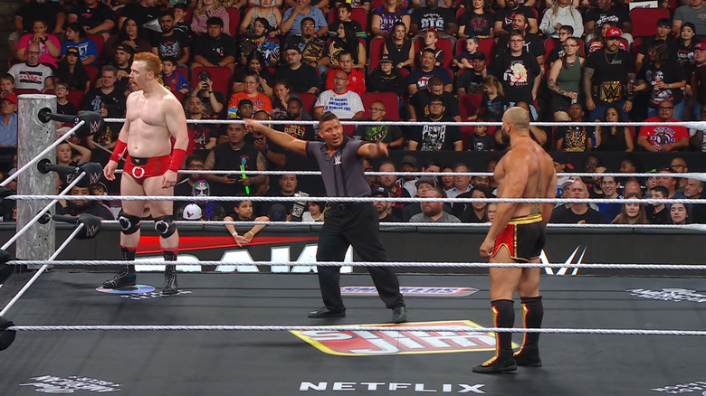 Sheamus and Rusev inside the ring