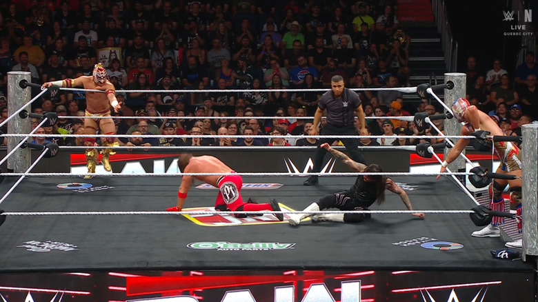 All four men in the ring