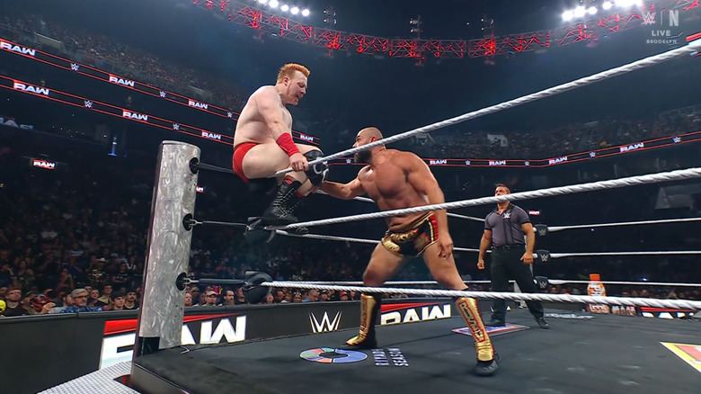 Sheamus and Rusev brawling