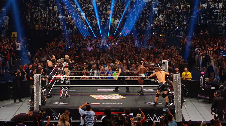 All six men in the ring