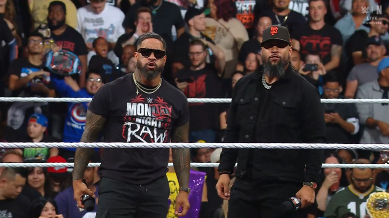 Jey and Jimmy inside the ring